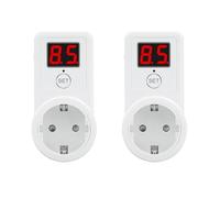 AL09G-2D Timer 2 pezzi conto alla rovescia digitale con timer, 10 min-9 ore, 50 minuti, conto alla rovescia, presa da 230 V