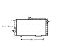 AL2007 AVA QUALITY COOLING Radiatore, Raffreddamento motore per ALFA ROMEO