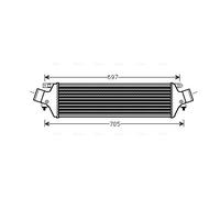 AL4118 AVA QUALITY COOLING Intercooler per ALFA ROMEO