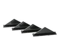 Ala Coda 4 Pezzi Universal Car Shark Fin Triangolare Paraurti Posteriore Diffusore Spoiler Protezione Telaio In Fibra Carbonio Decorazione Labbro Auto Spoiler Posteriore(Carbon flat)