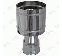 Ala fumaiolo cappello doppia parete antivento Ø 80 - 130 mm Ø 8 - 13 cm