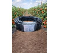 Ala Gocciolante Rigida Rivulis per Irrigazione a Goccia, 16mm Diametro, Gocciolatore doppio foro 1,6 Lt/h, Passo 30cm, Rotolo 25 Metri, Polietilene, per Orto - Giardino - Siepi - Vasi