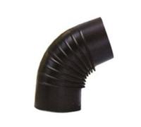 Gomito smaltato Ala aperto 45^ 12 nero OP [ALA]
