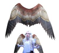 Ala nera, ala d'angelo 41x29, 5 pollici Costume da angelo di Halloween in tessuto non tessuto Cosplay per adulti con spalline regolabili per Halloween Cosplay Dress up Carnevale Stile Aquila per l'uso
