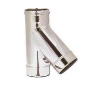 Ala raccordo braga a Y 135° acciaio inox Ø 20 cm 200 mm per canna fumaria