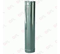 Ala tubo a doppia parete coibentato in acciaio inox 100 cm Ø 200 - 250 mm