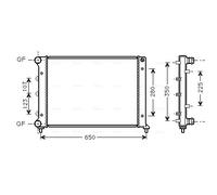 ALA2078 AVA QUALITY COOLING Radiatore, Raffreddamento motore per ALFA ROMEO