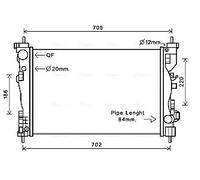 ALA2120 AVA QUALITY COOLING Radiatore, Raffreddamento motore per ALFA ROMEO