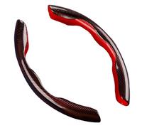 ALaaaaL 2 Pezzi Coprivolante per Auto per Mercedes-Benz S Class 5seats 23cm 2014-2023,Confortevole Antiscivolo Segmentato Copri Volante Accessori Protettivi,A-Red