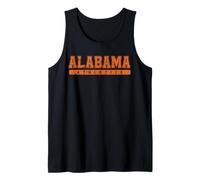 Alabama Athletics Arancione Testo Vintage Canotta