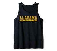 Alabama Athletics Giallo Testo Vintage Canotta