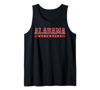 Alabama Athletics, Rosso, Vintage, Testo Canotta