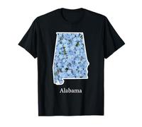 Alabama Forget Me Not Flower Floral State Maglietta