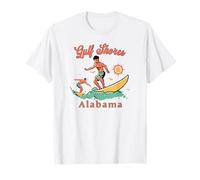 Alabama Gulf Shores Surfer al Surfing Beach Vacanza Maglietta