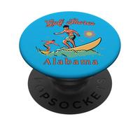 Alabama Gulf Shores Surfer AL Surfing Beach Vacanza PopSockets PopGrip Adesivo