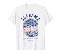 Alabama Il Cuore di Dixie Albero & Fiore Scenic State Nature Maglietta
