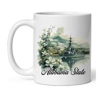 Alabama State Heart Of Dixie Tazze Unico Mug Resistente Tazza Per Cucina Ufficio Casa 330Ml