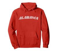 Alabama Vintage Distressed Style Print Felpa con Cappuccio