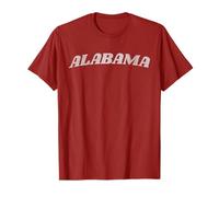 Alabama Vintage Distressed Style Print Maglietta