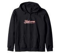 Alabama Vintage Varsity Distressed Throwback Style Felpa con Cappuccio