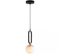 Alabaster Globe Antique Brass Marble Pendant Light Kitchen Island Frosted Milk Glass Natural Stone Hanging Lamp Mid Century Chandelier for Dining Room Bedroom Farmhouse Black