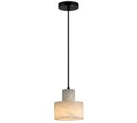Alabaster Lights Black White Milk Glass Hanging Lamp Marble Stone Pendant Lighting Kitchen Island Mid Century Chandelier for Bedroom Dining Room Bathroom Farmhouse