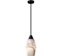Alabaster Stone Light Bar Black Milk Glass Blass Marmo Aione Lighting Funzione Lampada a Sospensione Linea Farmeda lampadario Rustico per Cucina Pranzo Camera da Letto Bagno