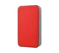 Alachi EU Porta CD Custodia, Plastica Dura da 96 Capacità Porta CD Borsa Custodia CD Auto Protettiva Portafoglio Organizer (Rosso, 96 Capacità)
