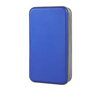 Alachi EU Porta CD Custodia, Plastica Dura da 96 Capacità Porta CD Borsa Custodia CD Auto Protettiva Portafoglio Organizer (Blu, 96 Capacità)