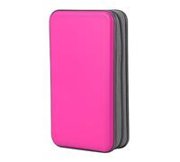 Alachi EU Porta CD Custodia, Plastica Dura da 96 Capacità Porta CD Borsa Custodia CD Auto Protettiva Portafoglio Organizer (Rosa caldo, 96 Capacità)