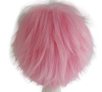 Alacos - Parrucca corta da donna con anime cosplay a strati, per Halloween, per feste di carnevale, idea regalo + cappello, taglia unica, colore: rosa