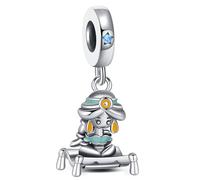 Aladdin - Ciondolo per braccialetti Pandora, in argento Sterling 925, alla moda, per compleanni, feste di Natale, vacanze, regalo per mamma e figlia, MINI, Argento sterling, Nessuna pietra preziosa