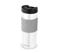 Aladdin Easy Grip Leak-lock Mug .47L White Leakproof lid with locking slider Stainless Steel double wall Thermavac vacuum insulation 4h hot 7h cold Dishwasher safe Naturally BPA free