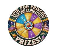 Aladdin Magic Lamp Birthday Wheel Metal Tin Sign Placca