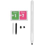 Aladeno Universal Stylus High Precision and Sensitivity Stylus Pen for Touchscreen with 2 Replaceable Soft Fiber Nib Stylus Pens White Stylus Pen Compatible with All Touch Screens