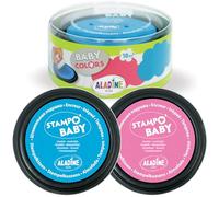 Aladine 03851 - Set di 2 tamponi per timbri, Colore: Turchese/Rosa