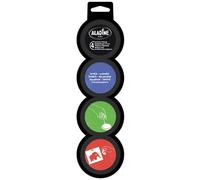 Aladine - 4 Inchiostri per bambini staccabili - Nero, Blu, Verde e Rosso - Diametro 3,5 cm - 85177