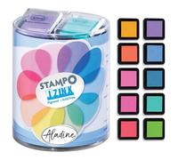 Aladine 45126 - Kit tamponi per timbri, Colori Pastello