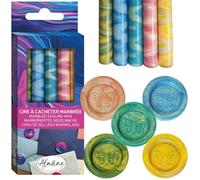 Aladine - Confezione da 5 bastoncini di cera per sigillare, effetto marmorizzato multicolore - 72462