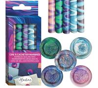 Aladine - Confezione da 5 bastoncini di cera per sigillare, effetto marmorizzato multicolore - 72463