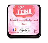 Aladine - Inchiostratore Izink Dye Rosée - Inchiostro ad asciugatura rapida per timbri e stencil - Scrapbooking e cartoleria creativa - Inchiostro francese - Dimensione M - 5 x 5 cm - Colore rosa