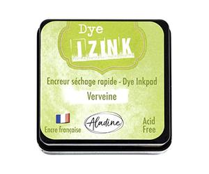Aladine - inchiostratore Izink Dye Verbena ad Asciugatura Rapida, per timbri e Stencil, per Scrapbooking e cartoleria, Inchiostro Francese, Taglia M, 5 x 5 cm, Colore: Verde Chiaro