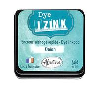 Aladine - Inchiostro Izink Dye Ocean - Inchiostro ad asciugatura rapida per timbri e stencil - Scrapbooking e carterie creative - Inchiostro francese - Dimensione M - 5 x 5 cm - Colore Oceano Turchese