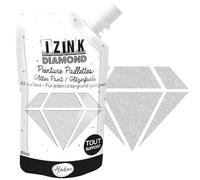 Aladine - Izink Diamond bianco perlato 80 ml - Vernice glitterata - Per qualsiasi supporto: carta, tessuto, cemento, metallo, legno - fai da te e hobby creativi - Decorazione lucida - bianco lucido