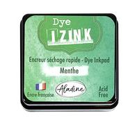 Aladine Izink Dye Menta - inchiostratore ad Asciugatura Rapida, per timbri e Stencil, per Scrapbooking e Cartoline, Inchiostro Francese, Taglia M, 5 x 5 cm, Colore: Verde Menta