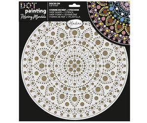 Aladine - Kit stencil e supporto mandala, 30 cm - Per creare mandala in Dot Painting - Dipinto su ciottoli, legno, tessuti, tele - Dotting Pittura Punti - Tempo libero creativo - 85507
