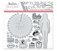 Aladine - Stampo Bullet Clear Tracker, 2 - Tavola di timbri in schiuma, impronta in silicone, ideale per album di ritagli, quaderni, hobby creativi fai da te