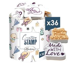 Aladine- Stampo Scrap Nascita, Colore, Taglia Unica, 03705