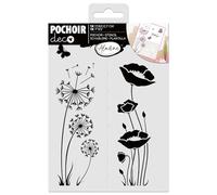 Aladine - Stencil a fiori di dente di leone e scavavo, 13 x 18 cm, stencil per decorazione di tutte le superfici - Stencil in feltri, pittura, Airbrush - Disegno - 81263