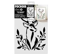 Aladine - Stencil natalizio "Cervo" 20 x 30 cm - Forme Natale - Per pittura, Airbrush, Scrapbooking - Decorazione decorativa Xmas - 81286